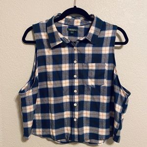 SOLD Wild Fable Blue Plaid Crop Top